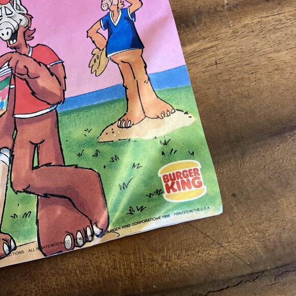 Burger King ALF MELMAC Meal Box Activity Book - Take Me, ALF To The Ball Game - Picture 2 of 11